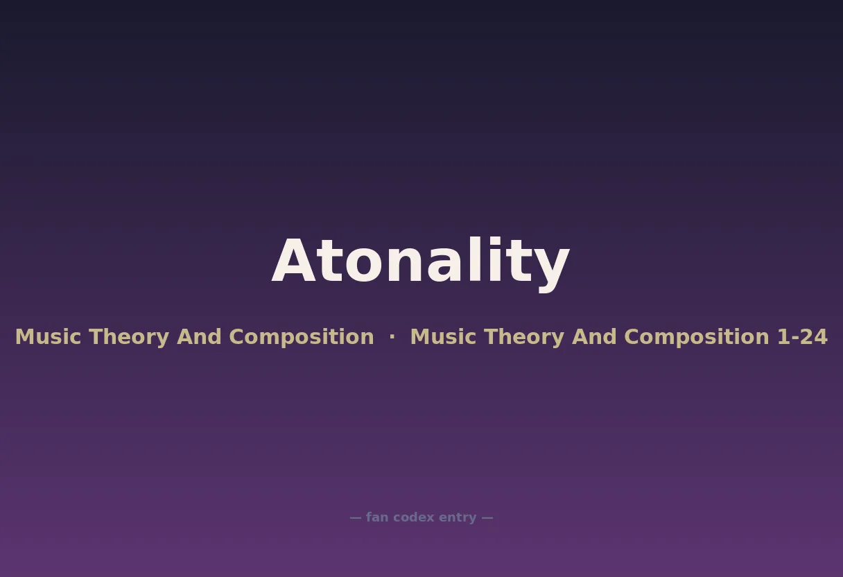 Atonality