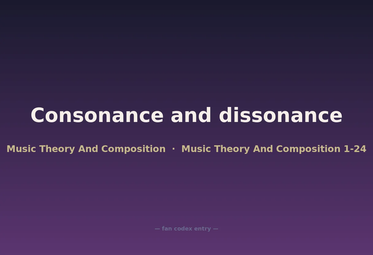 Consonance and dissonance
