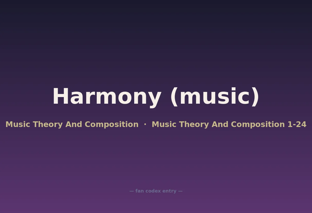 Harmony (music)