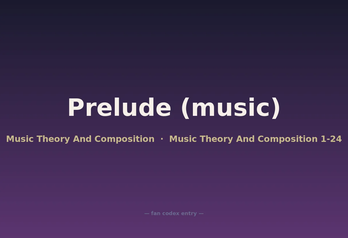 Prelude (music)