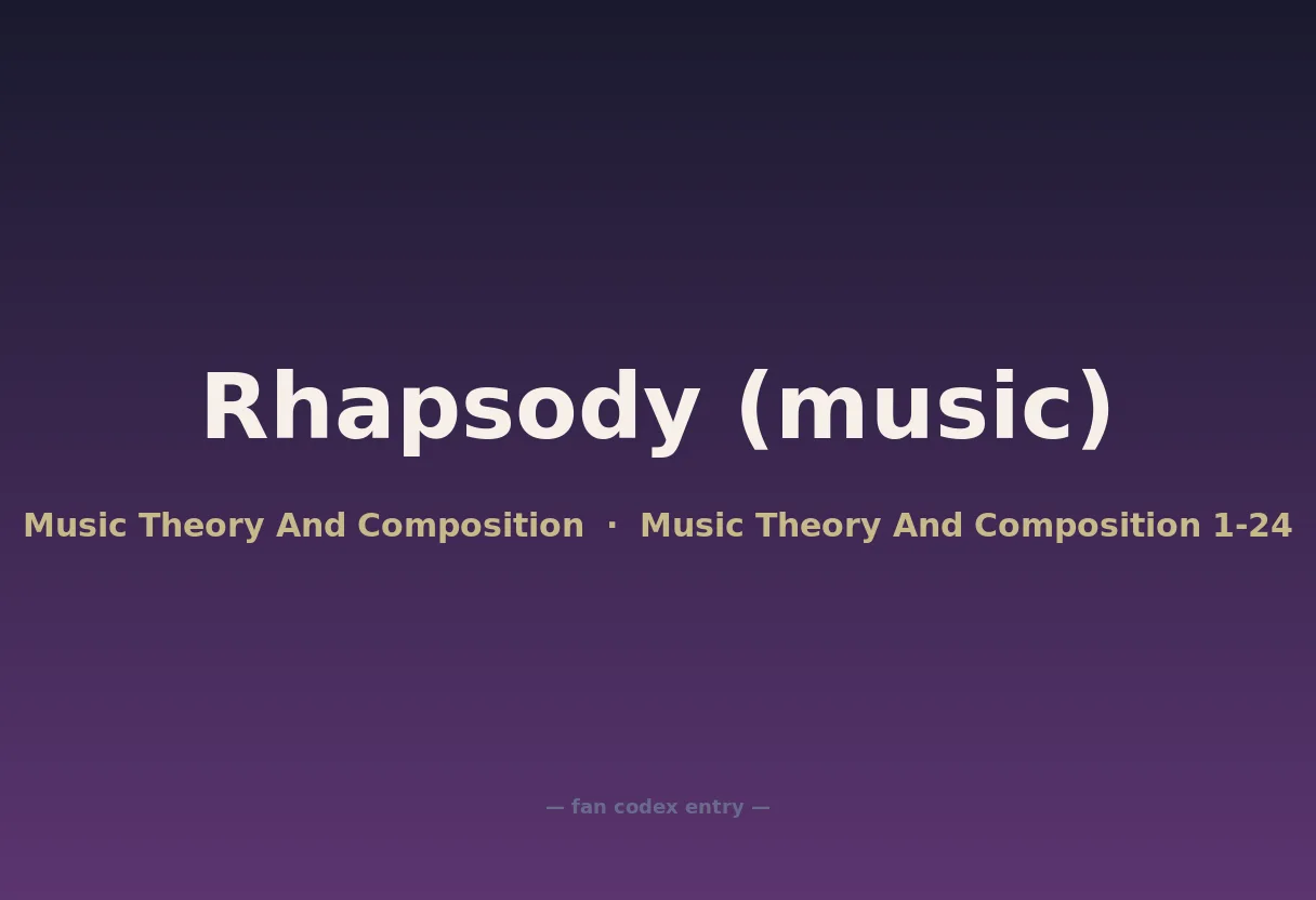 Rhapsody (music)